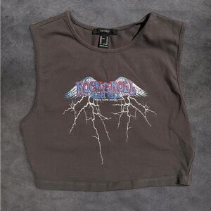 Forever 21 Y2K Rock Band Graphic Baby Tee Crop Top M